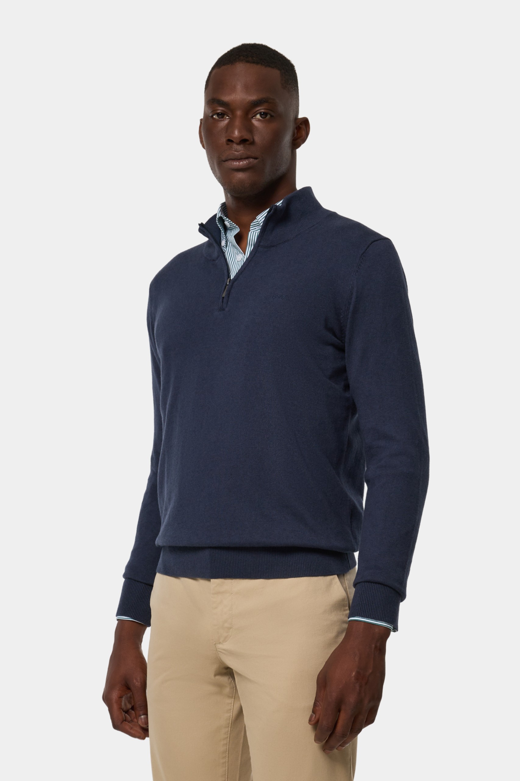 Camisola malha em algodão e caxemira