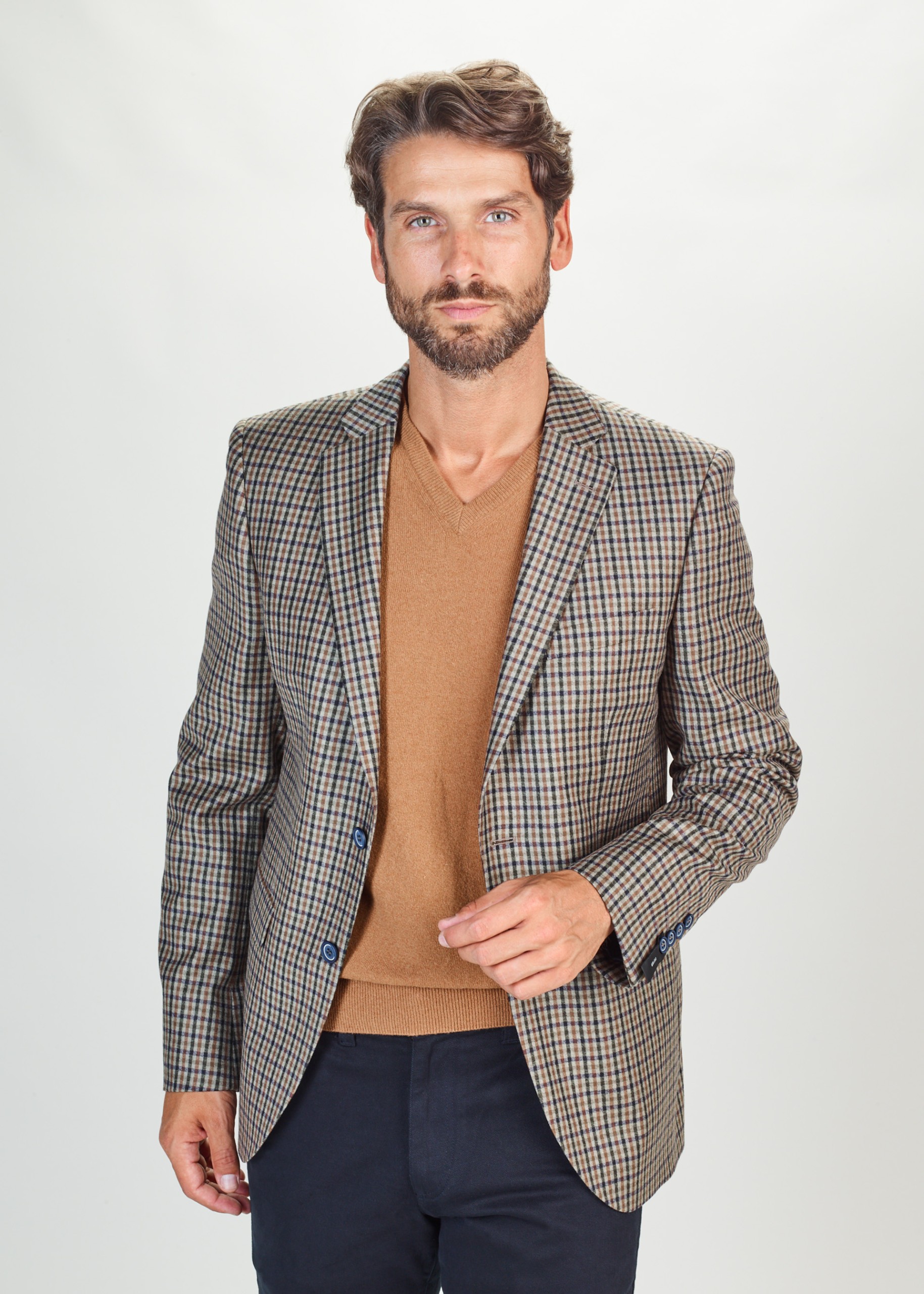 Blazer de cuadros slim fit
