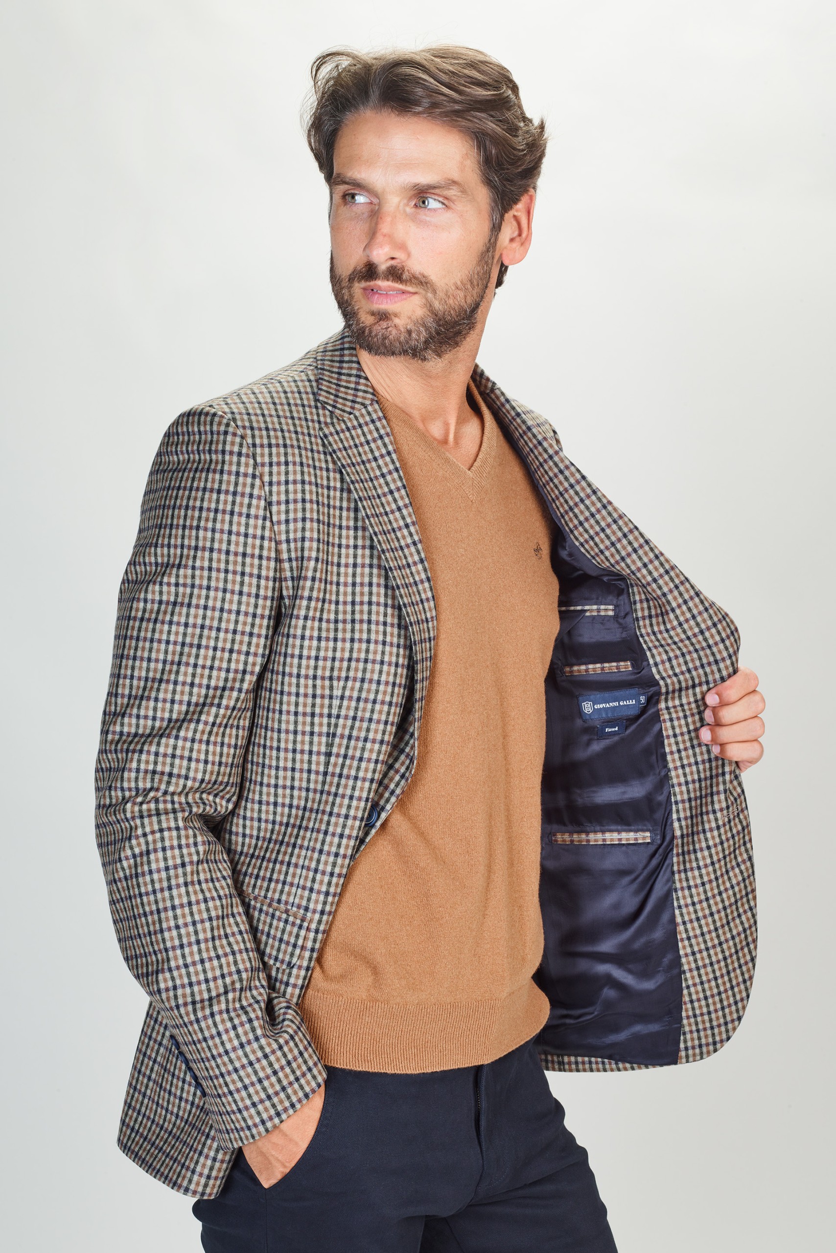 Blazer de cuadros slim fit