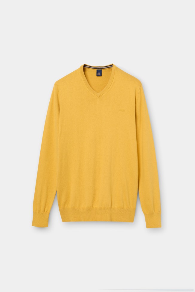 Camisola malha em algod�o e caxemira