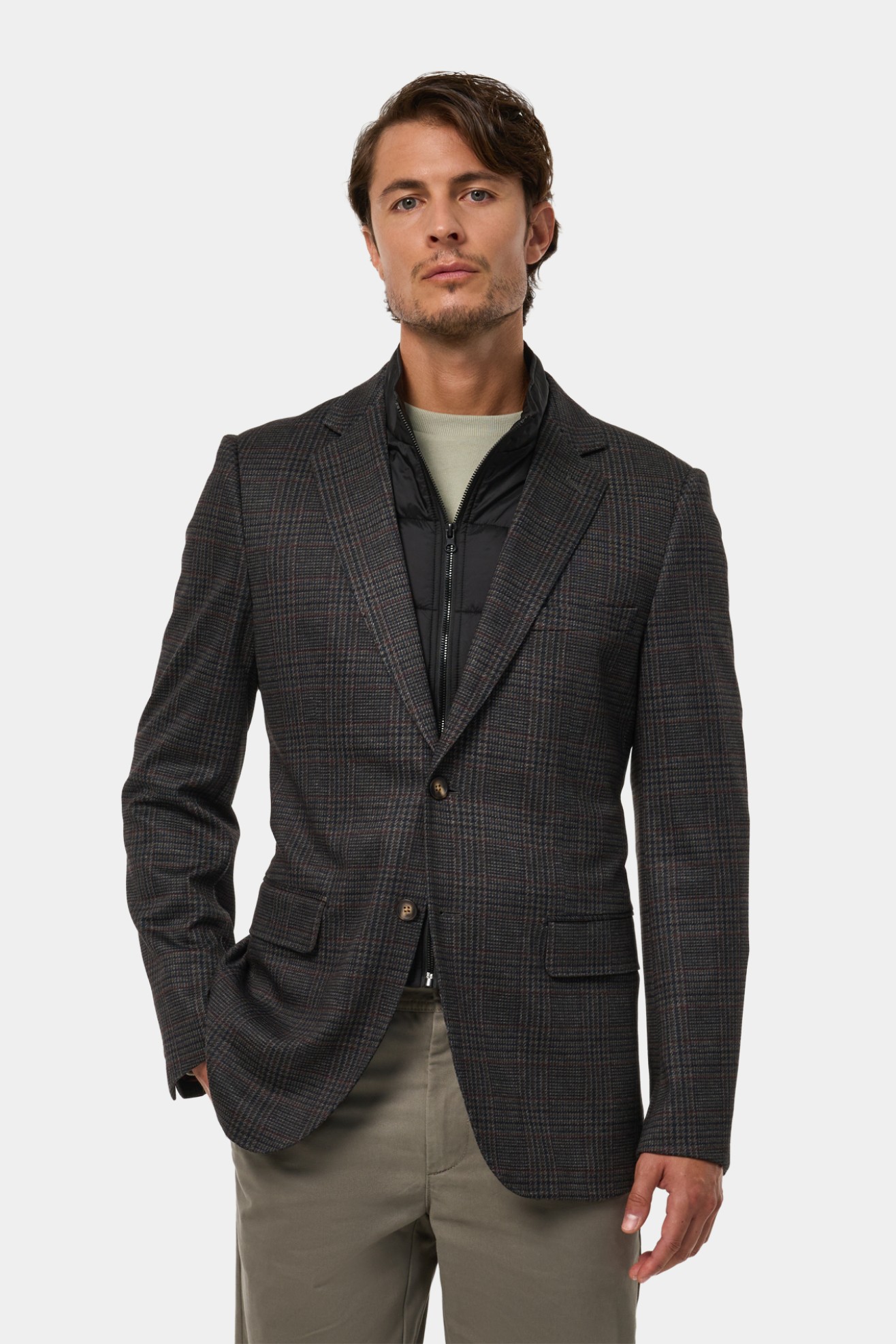 Blazer xadrez slim fit