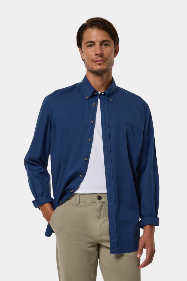 Camisa regular fit em algodo