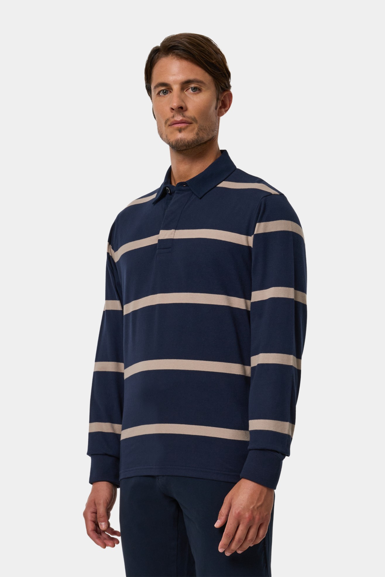 Polo de punto a rayas