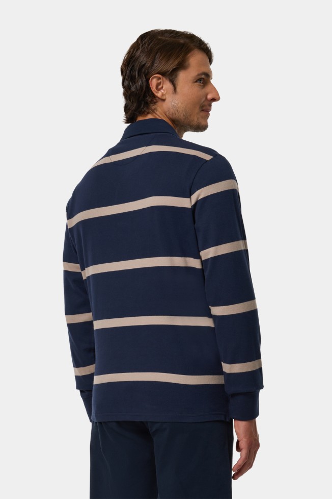Polo de malha às riscas Polo de malha às riscas