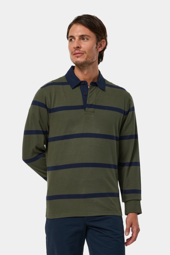 Polo de malha s riscas