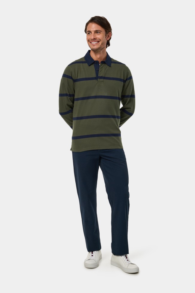 Polo de malha às riscas Polo de malha às riscas