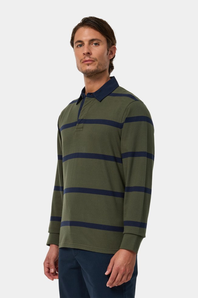 Polo de malha às riscas Polo de malha às riscas