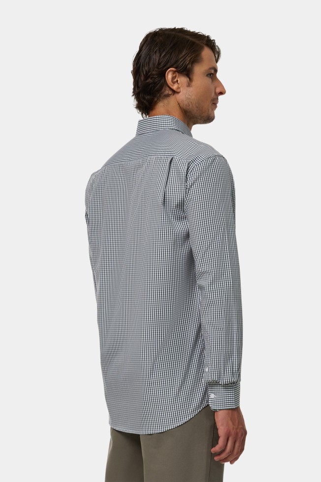 Camisa popeline regular fit em verde Camisa popeline regular fit em verde
