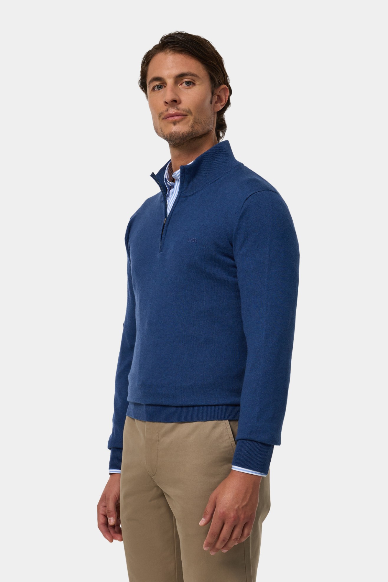 Jersey de punto de algodón y cachemira