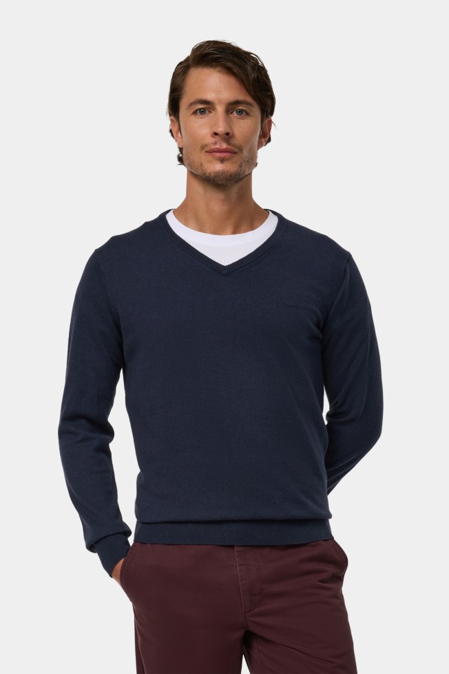 Camisola malha em algod�o e caxemira