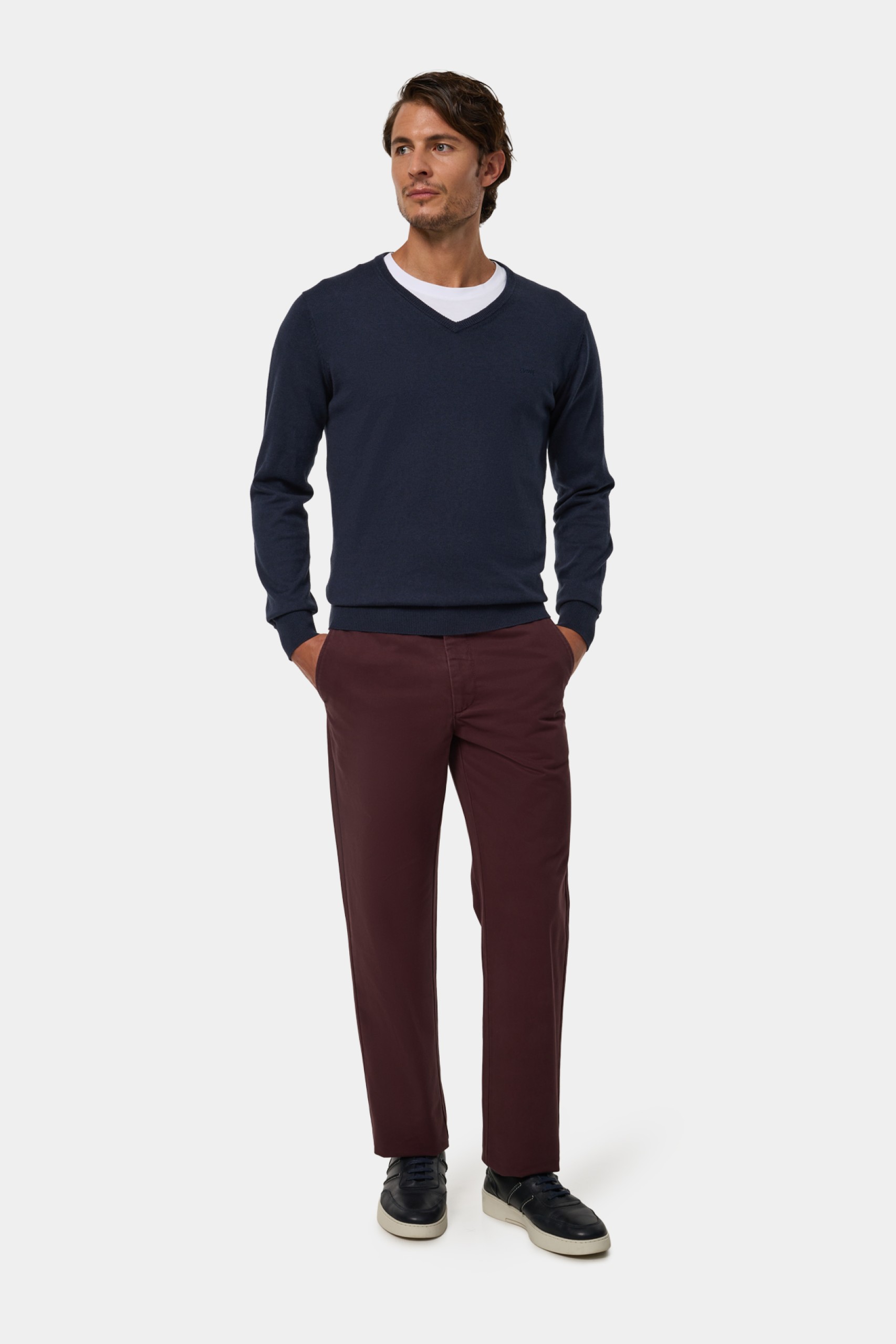 Camisola malha em algodão e caxemira