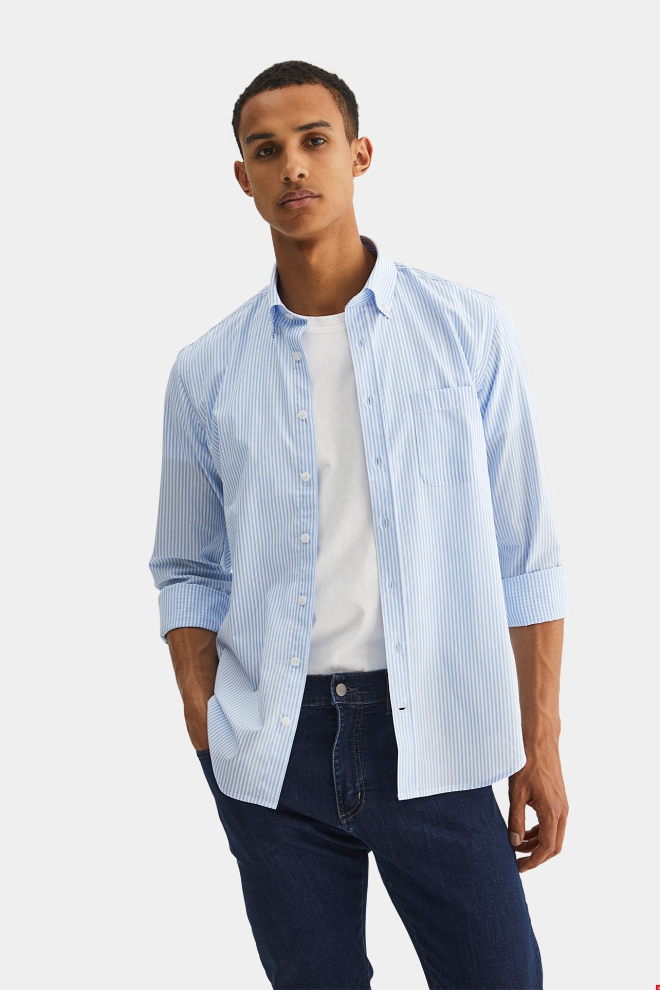 Camisa regular fit s riscas