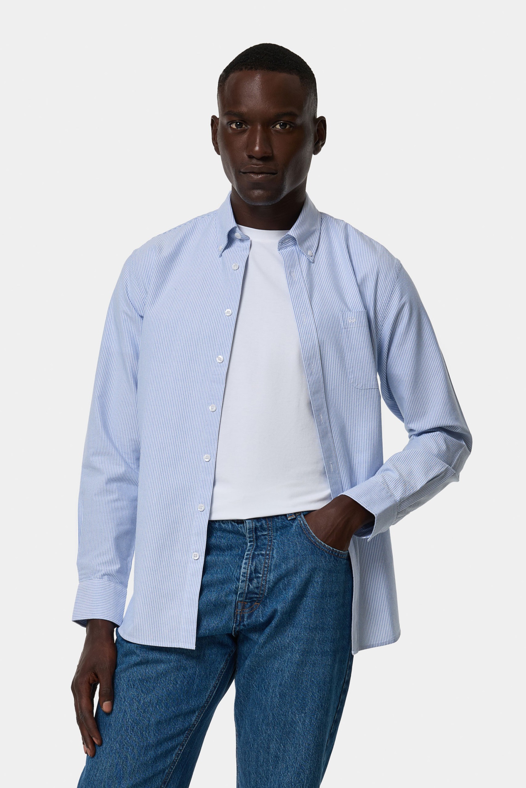 Camisa oxford corte regular