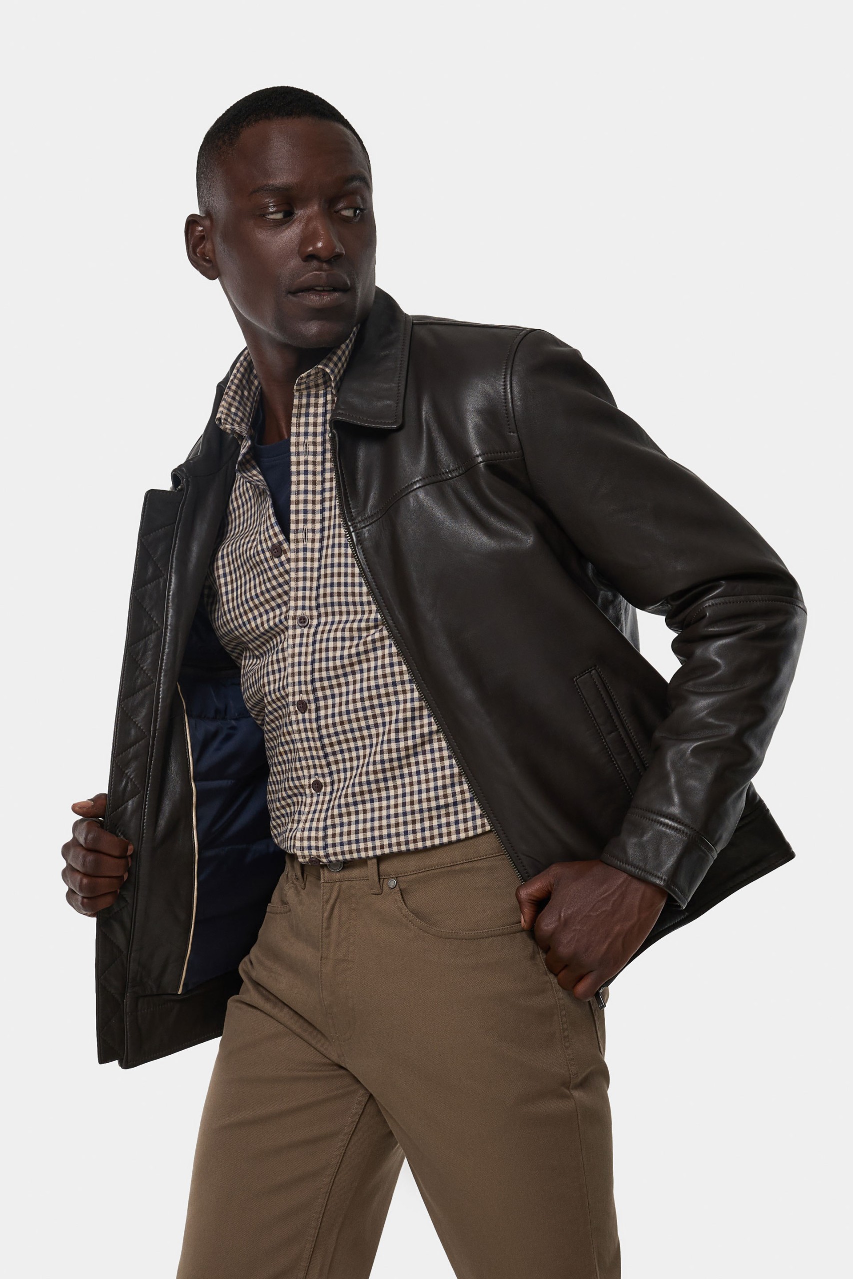 Cazadora bomber de piel de ovino