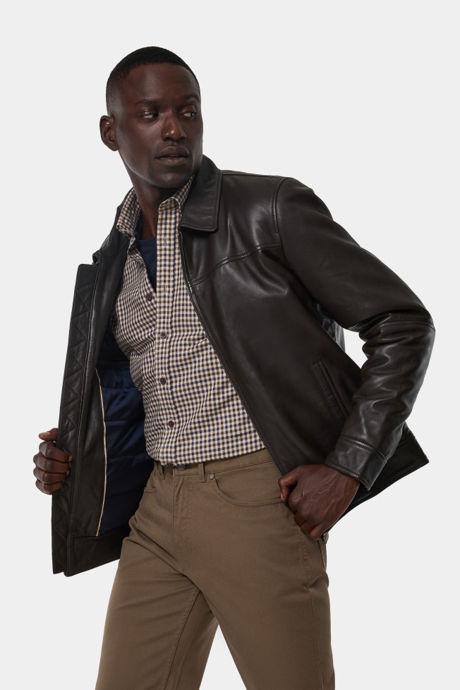 Bluso bomber em pele ovina