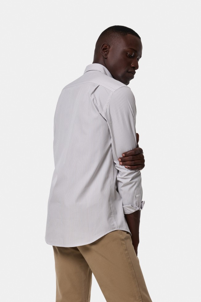 Camisa a rayas corte regular Camisa a rayas corte regular