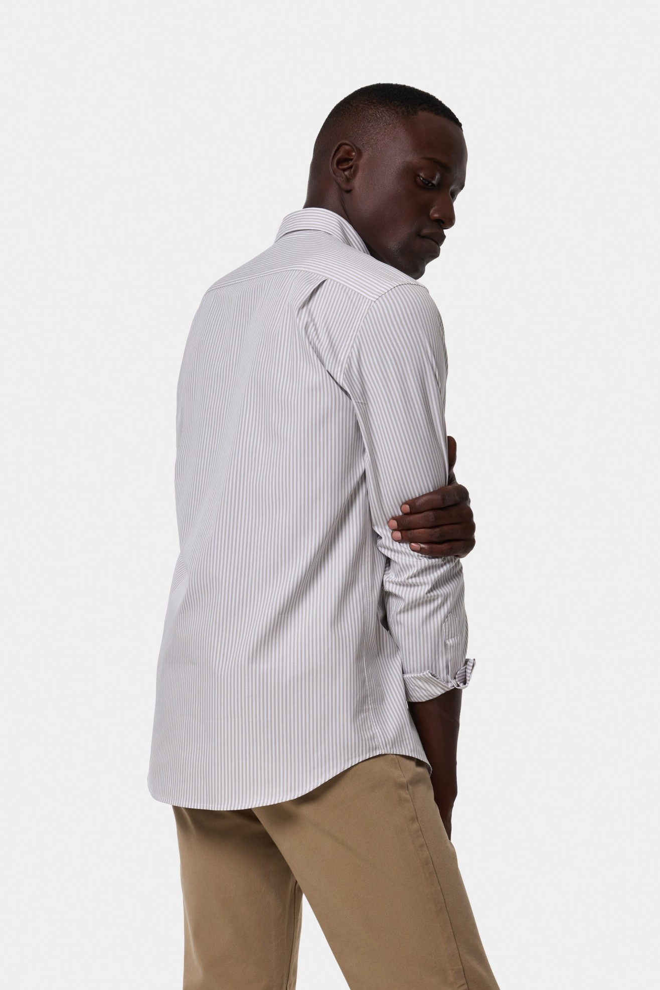 Camisa a rayas corte regular