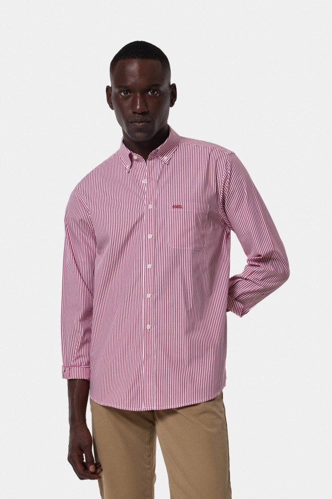 Camisa às riscas regular fit Camisa às riscas regular fit