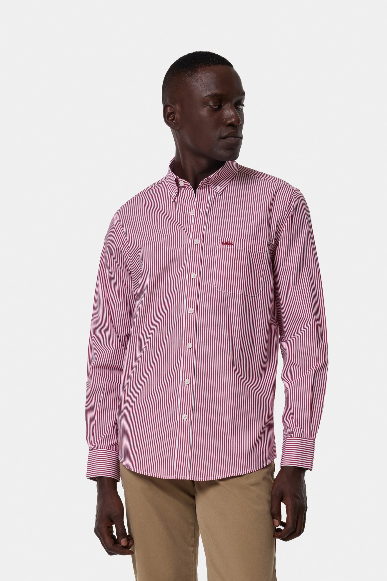 Camisa s riscas regular fit