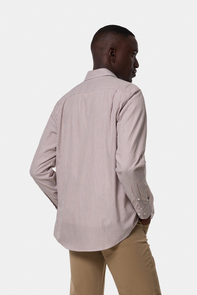 Camisa às riscas regular fit Camisa às riscas regular fit