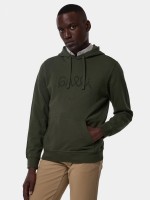 Camisola com capuz verde 100% algod�o