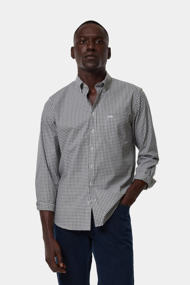 Camisa de cuadros de corte regular Camisa de cuadros de corte regular
