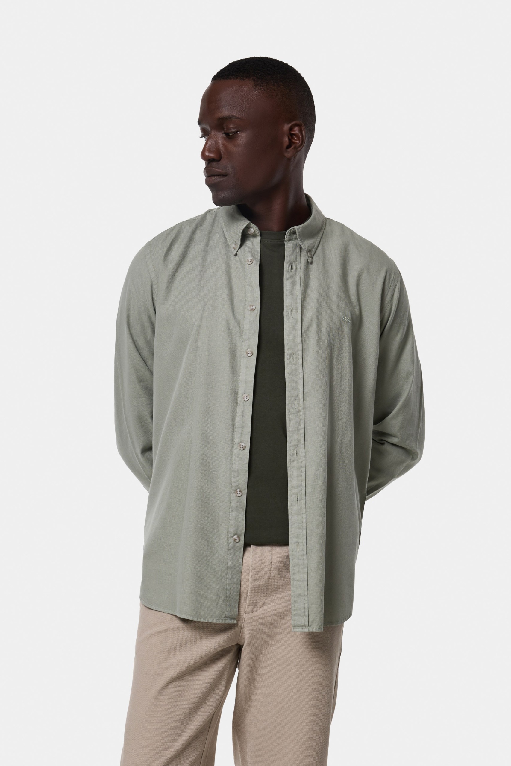 Camisa slim fit de algodón