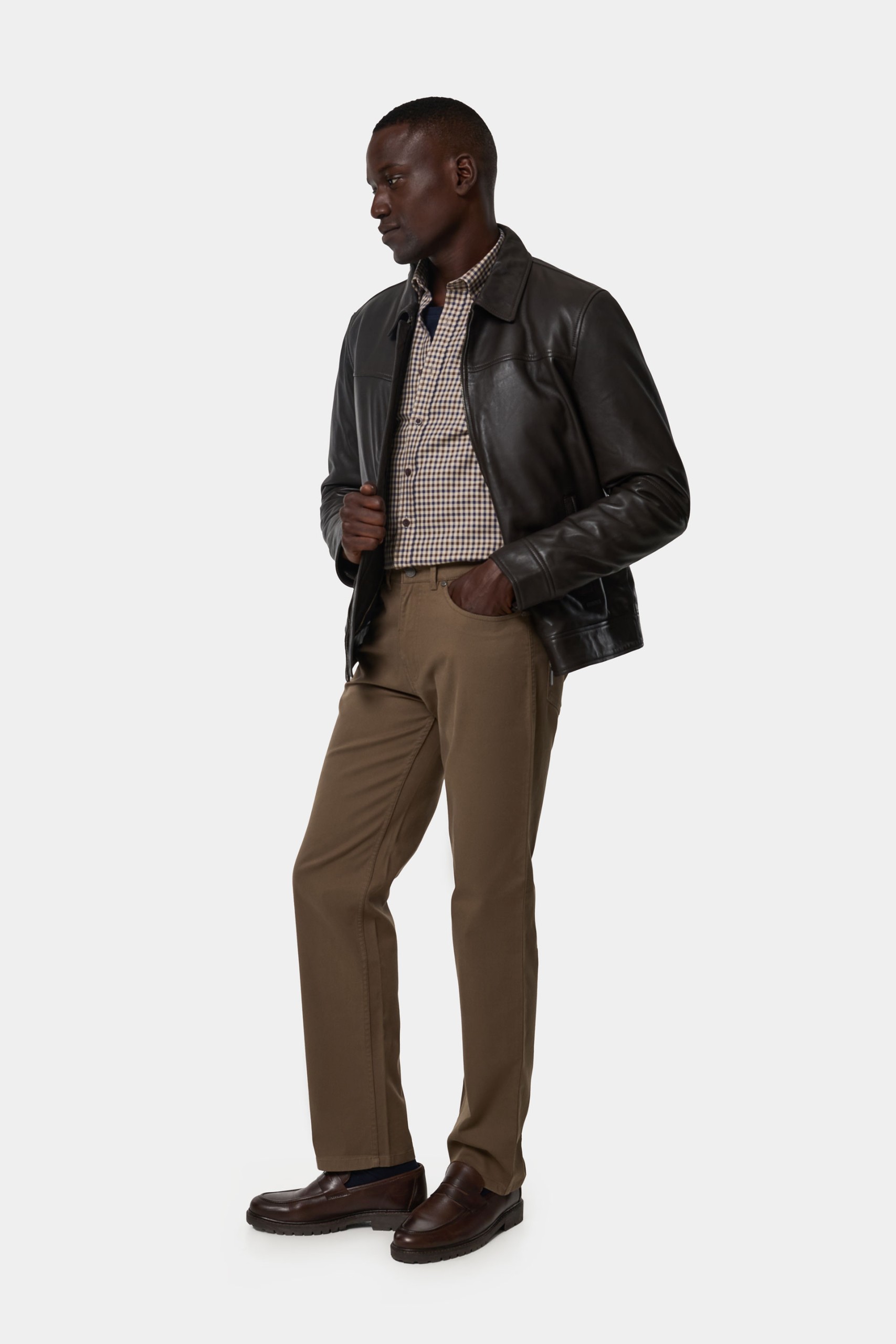 Cazadora bomber de piel de ovino