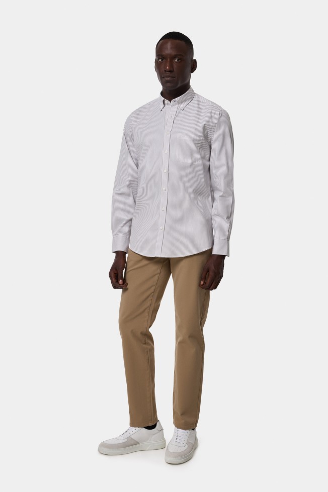 Camisa a rayas corte regular Camisa a rayas corte regular