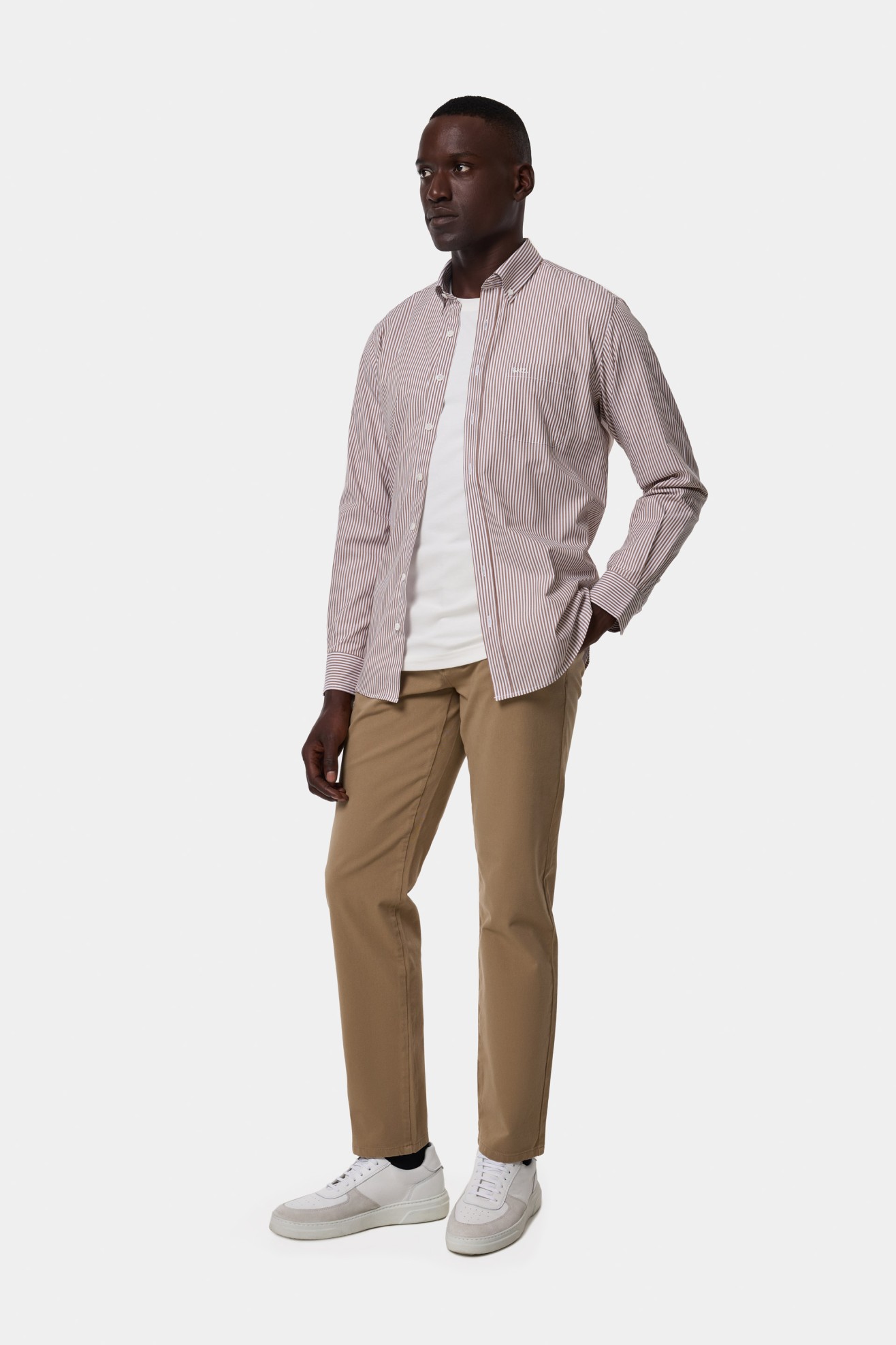 Camisa s riscas regular fit