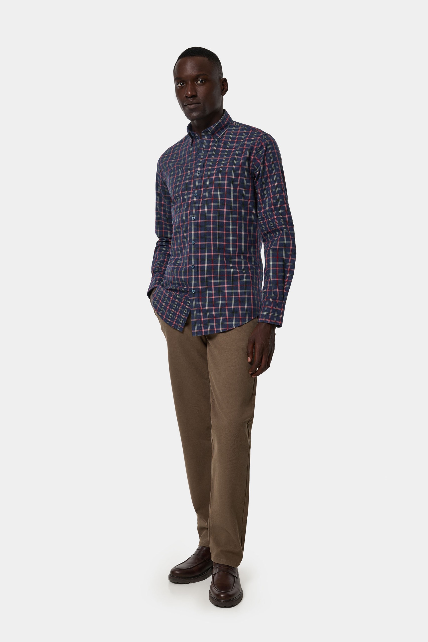 Camisa de cuadros de corte regular