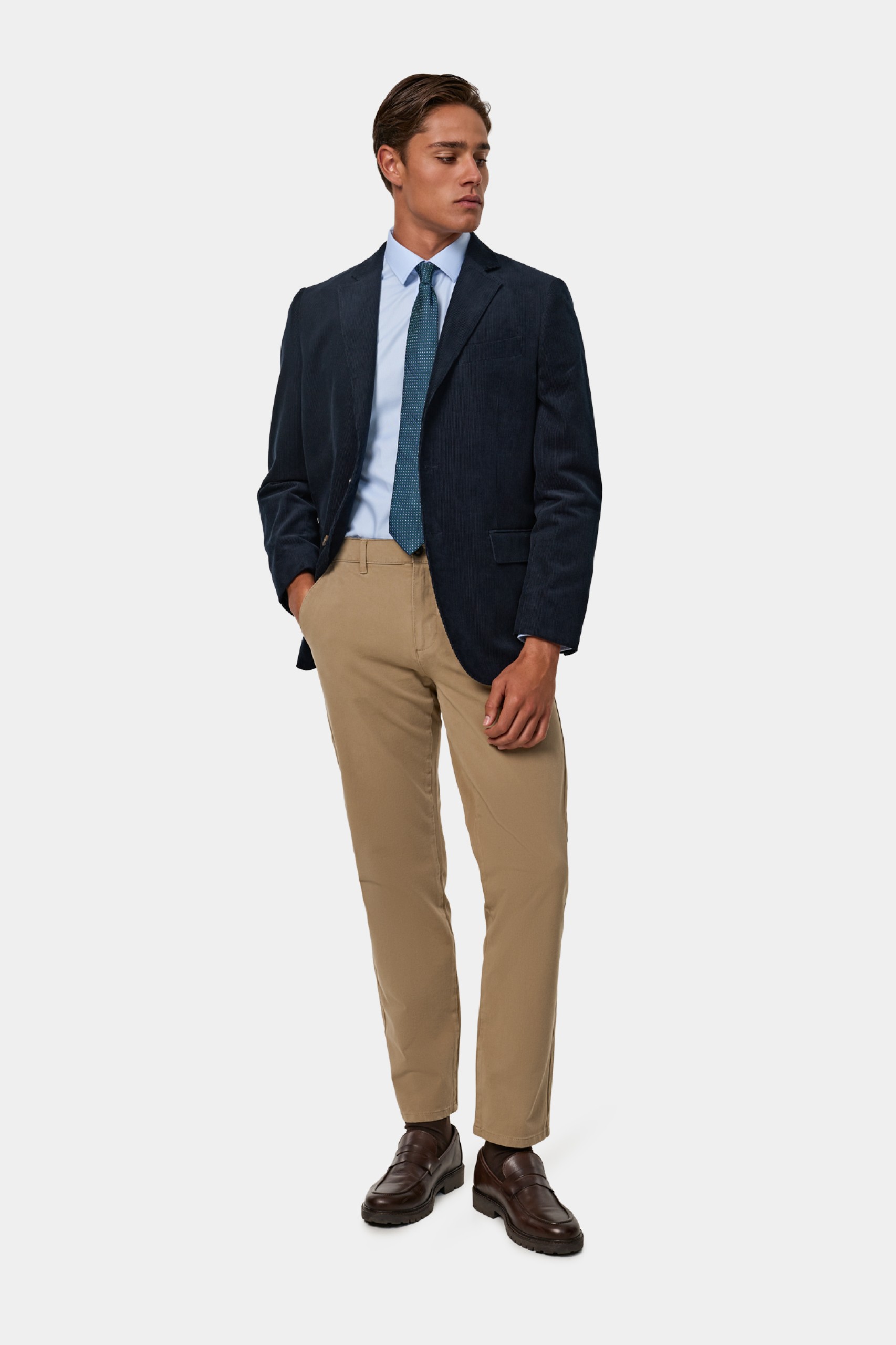 Blazer de bombasina de corte regular