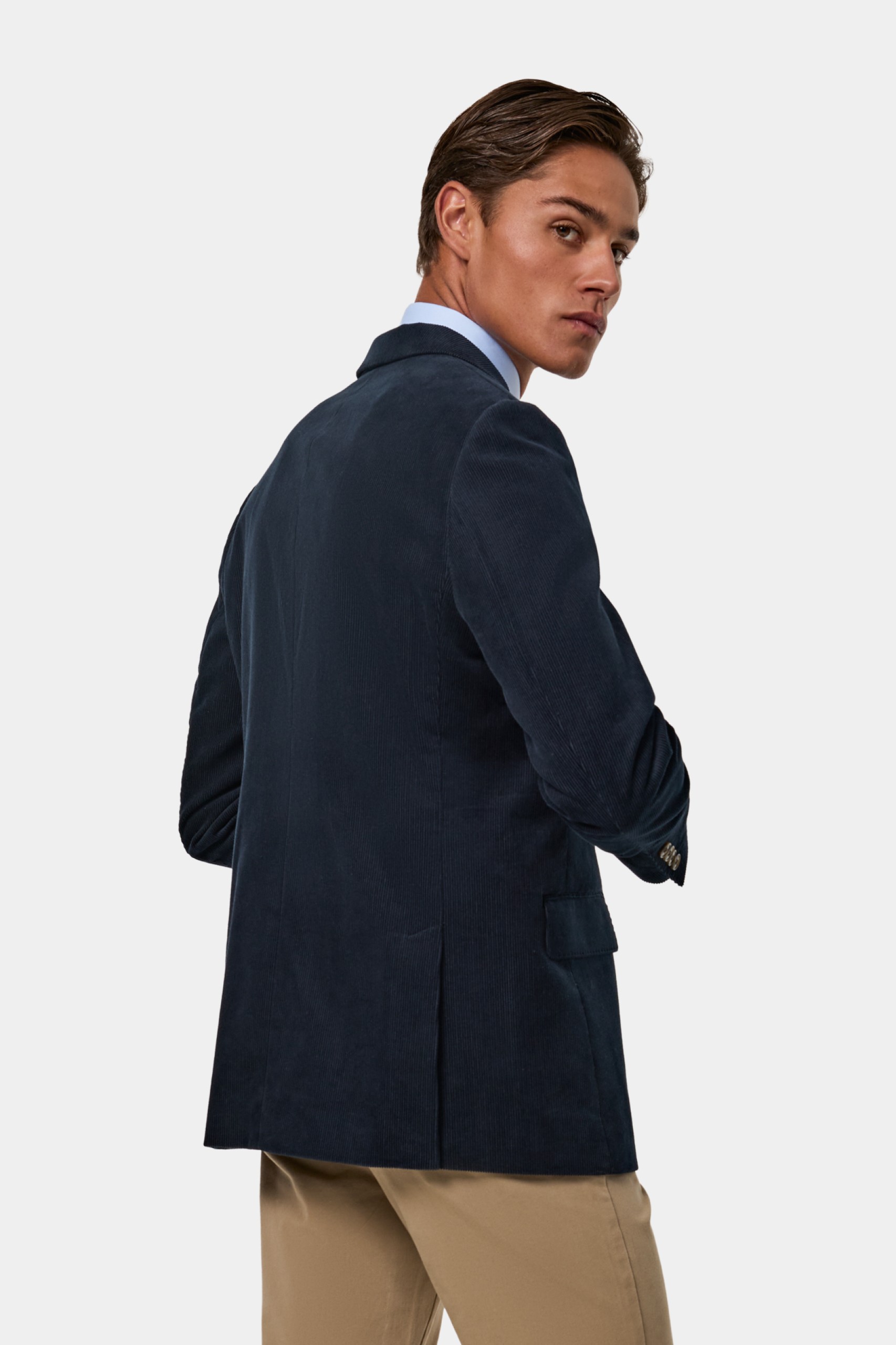 Blazer de bombasina de corte regular