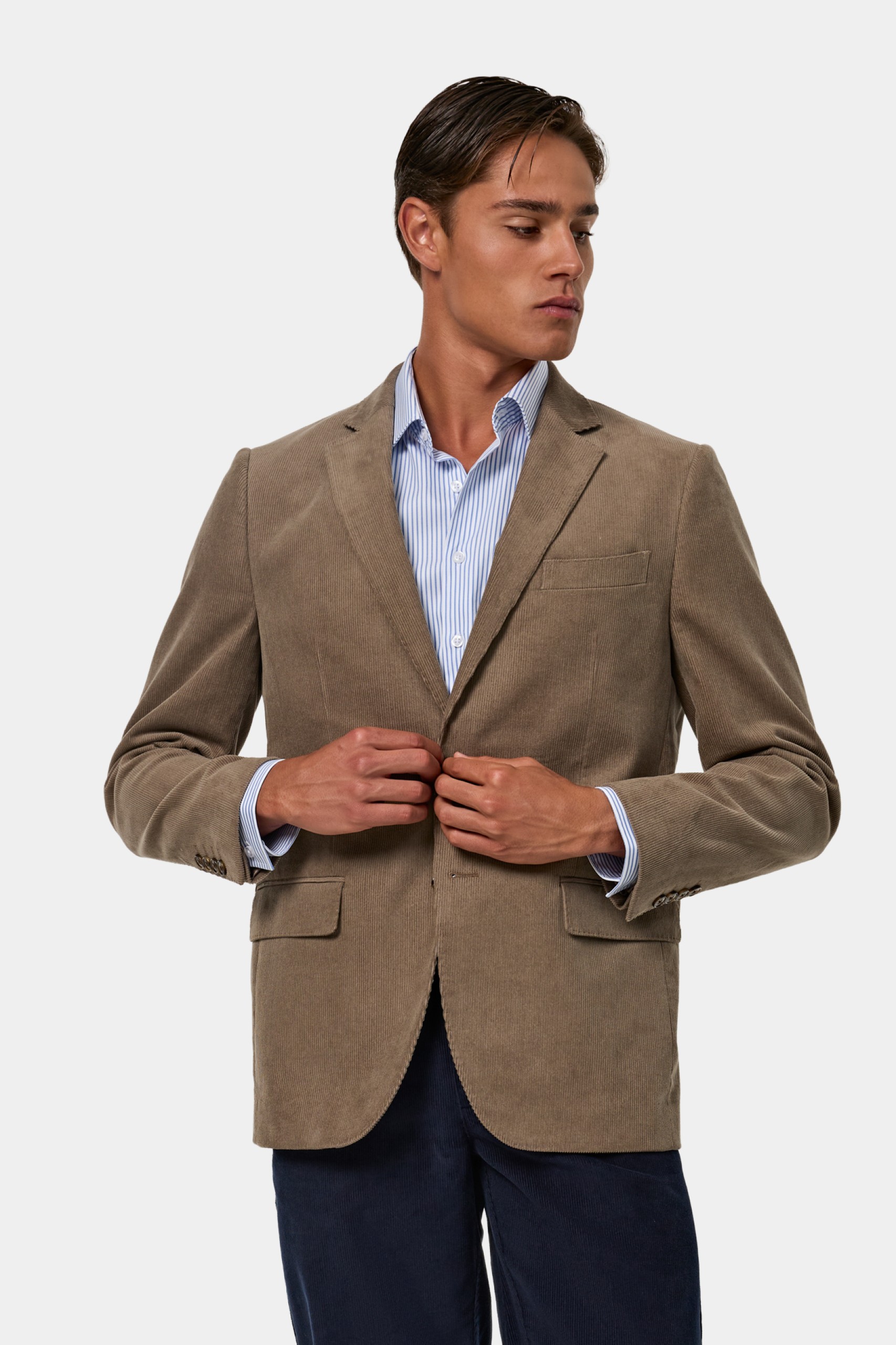 Blazer de bombasina de corte regular
