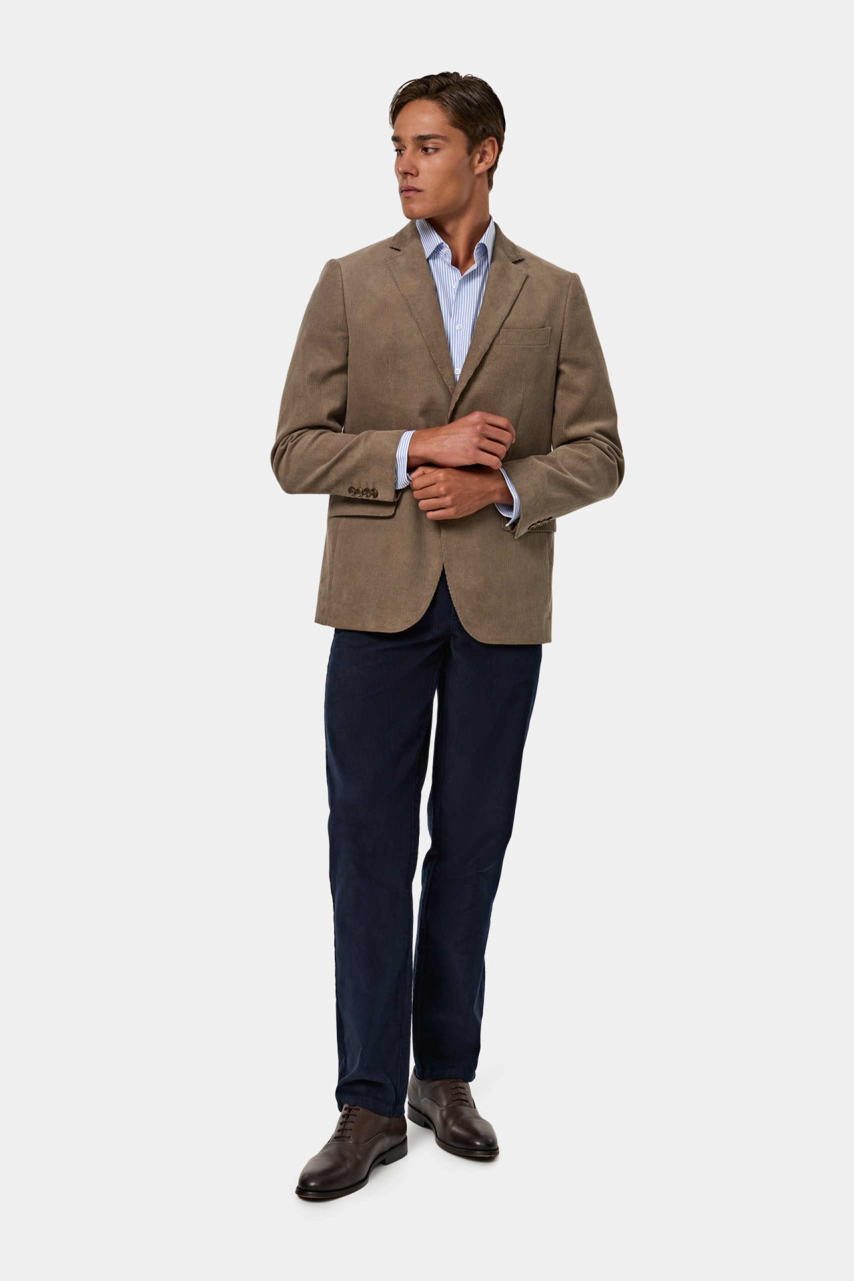 Blazer de bombasina de corte regular