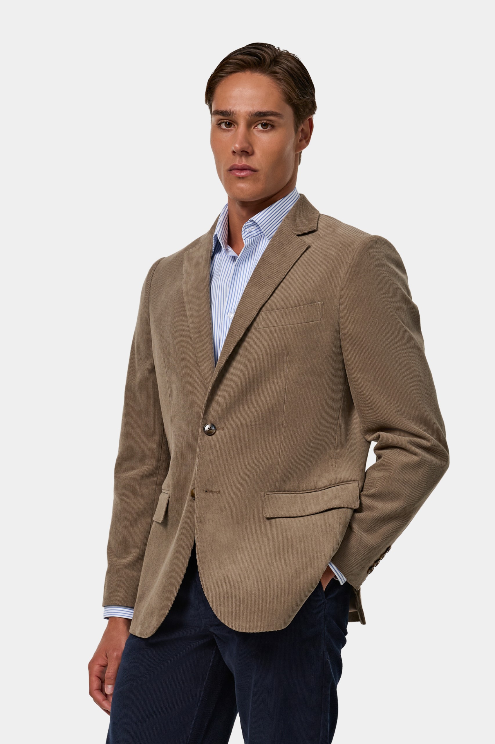 Blazer de bombasina de corte regular