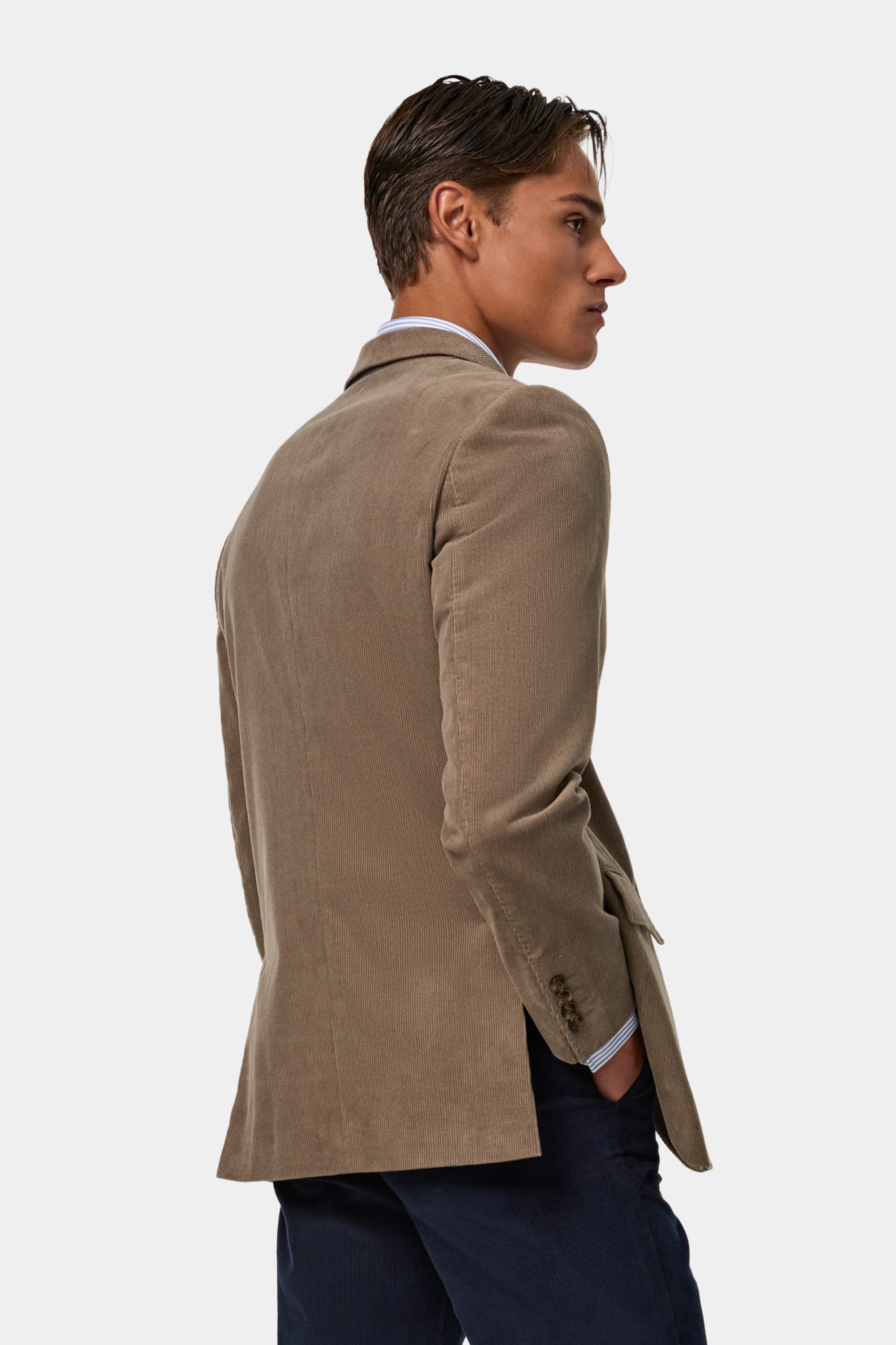 Blazer de bombasina de corte regular