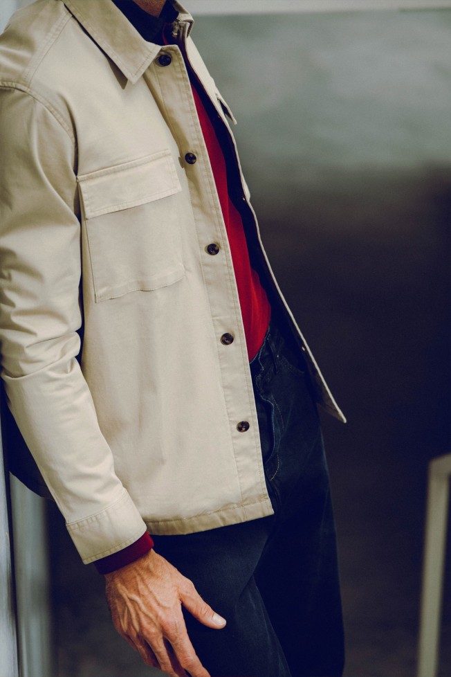 Overshirt em algod�o