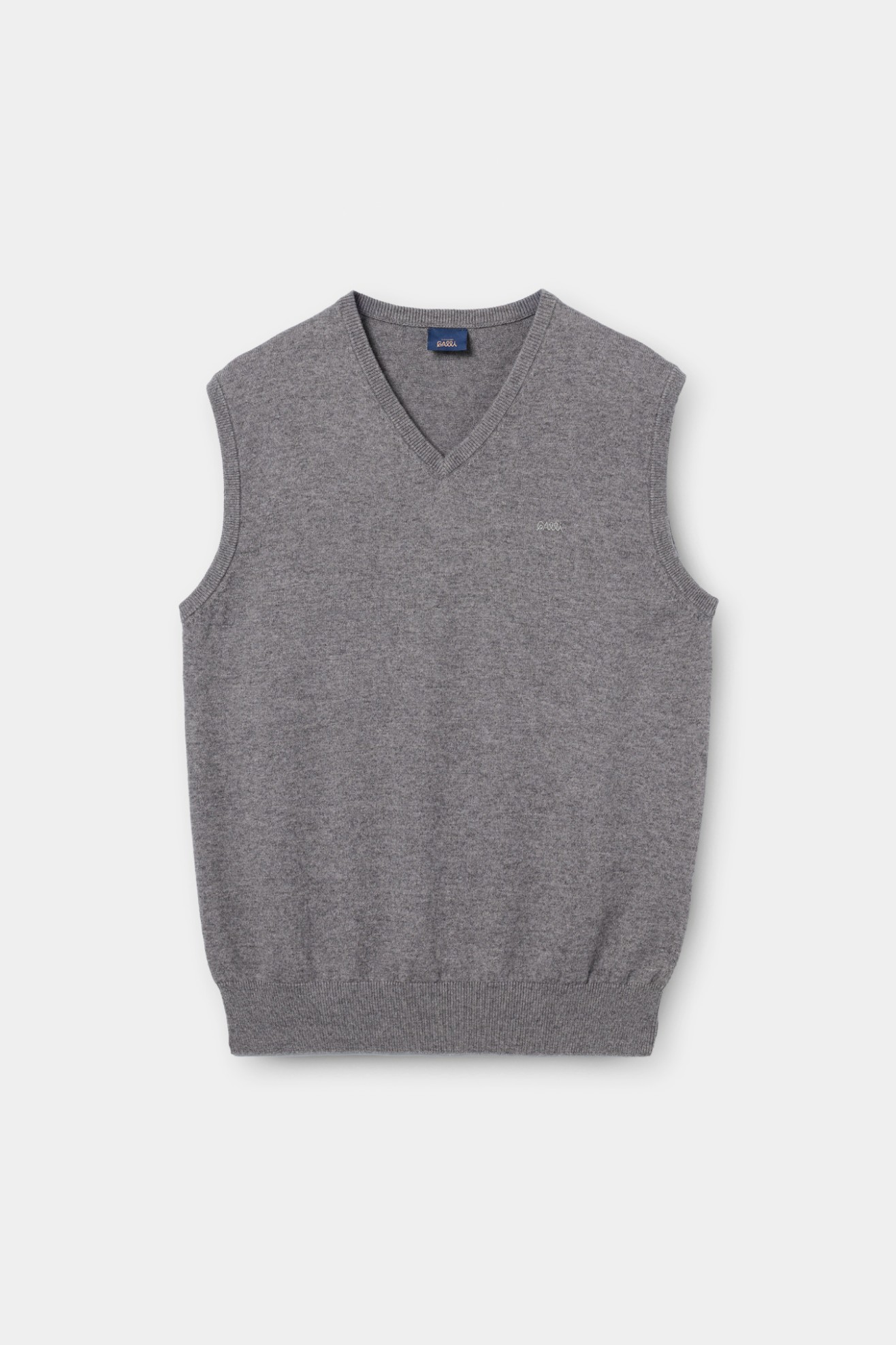 Chaleco de punto gris