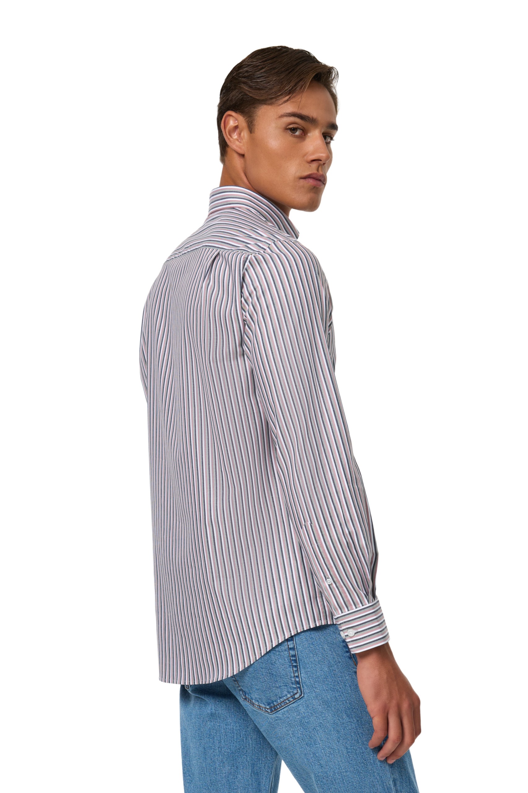 Camisa a rayas de corte regular