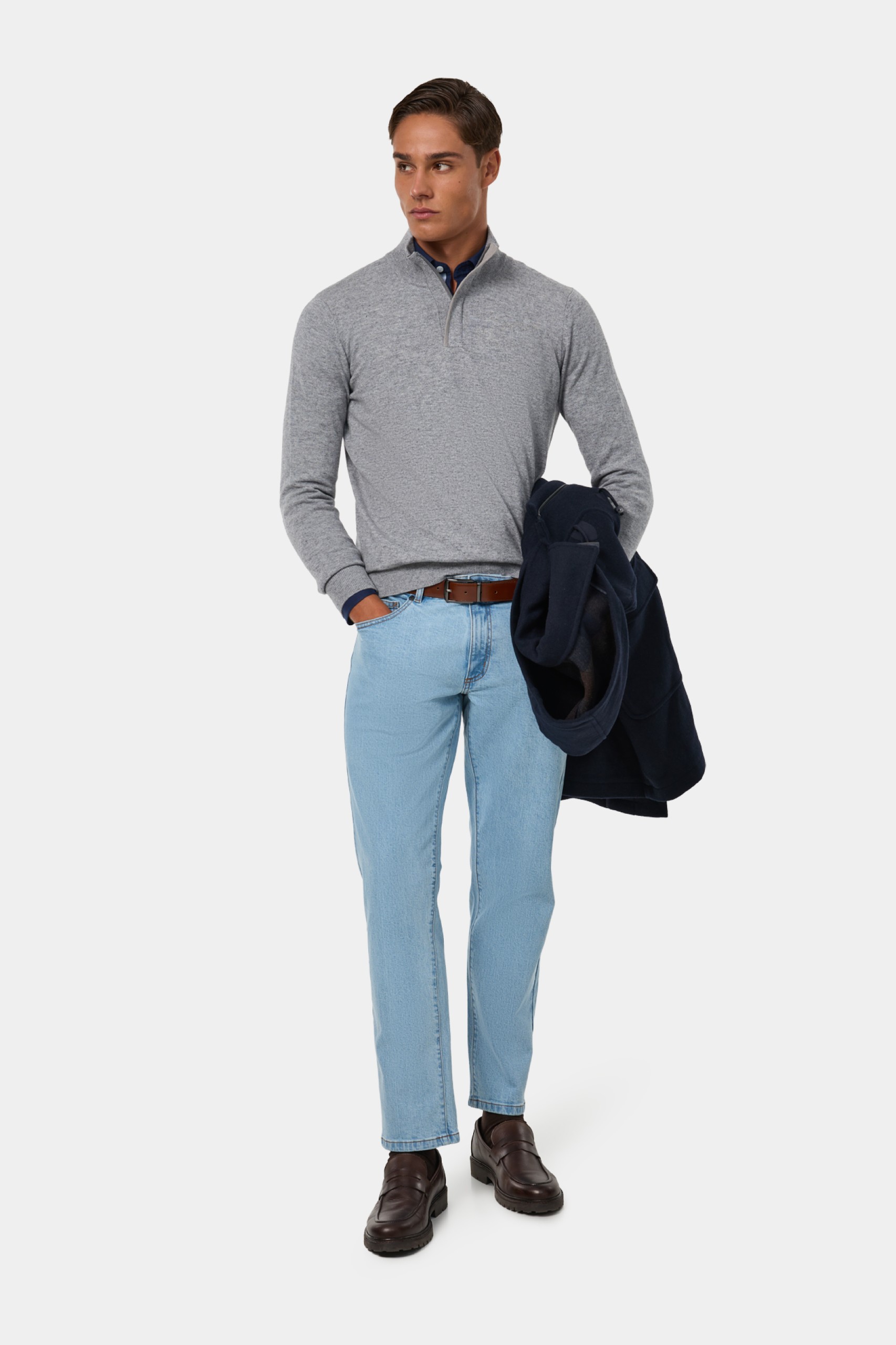 Jersey de punto mezcla de lana y algodón