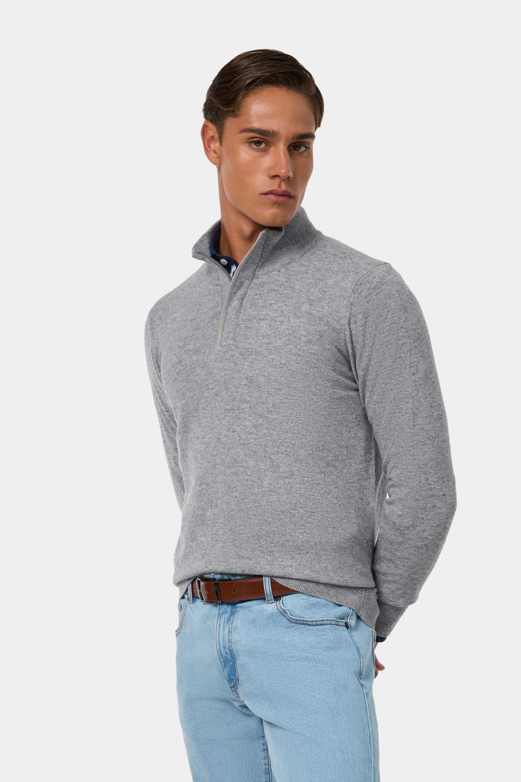 Jersey de punto mezcla de lana y algodón