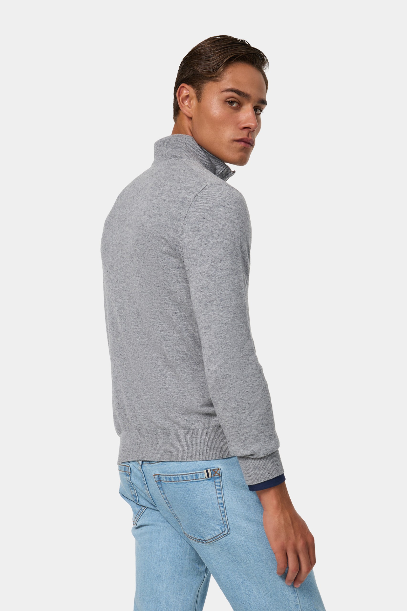 Jersey de punto mezcla de lana y algodón