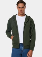 Casaco com capuz verde