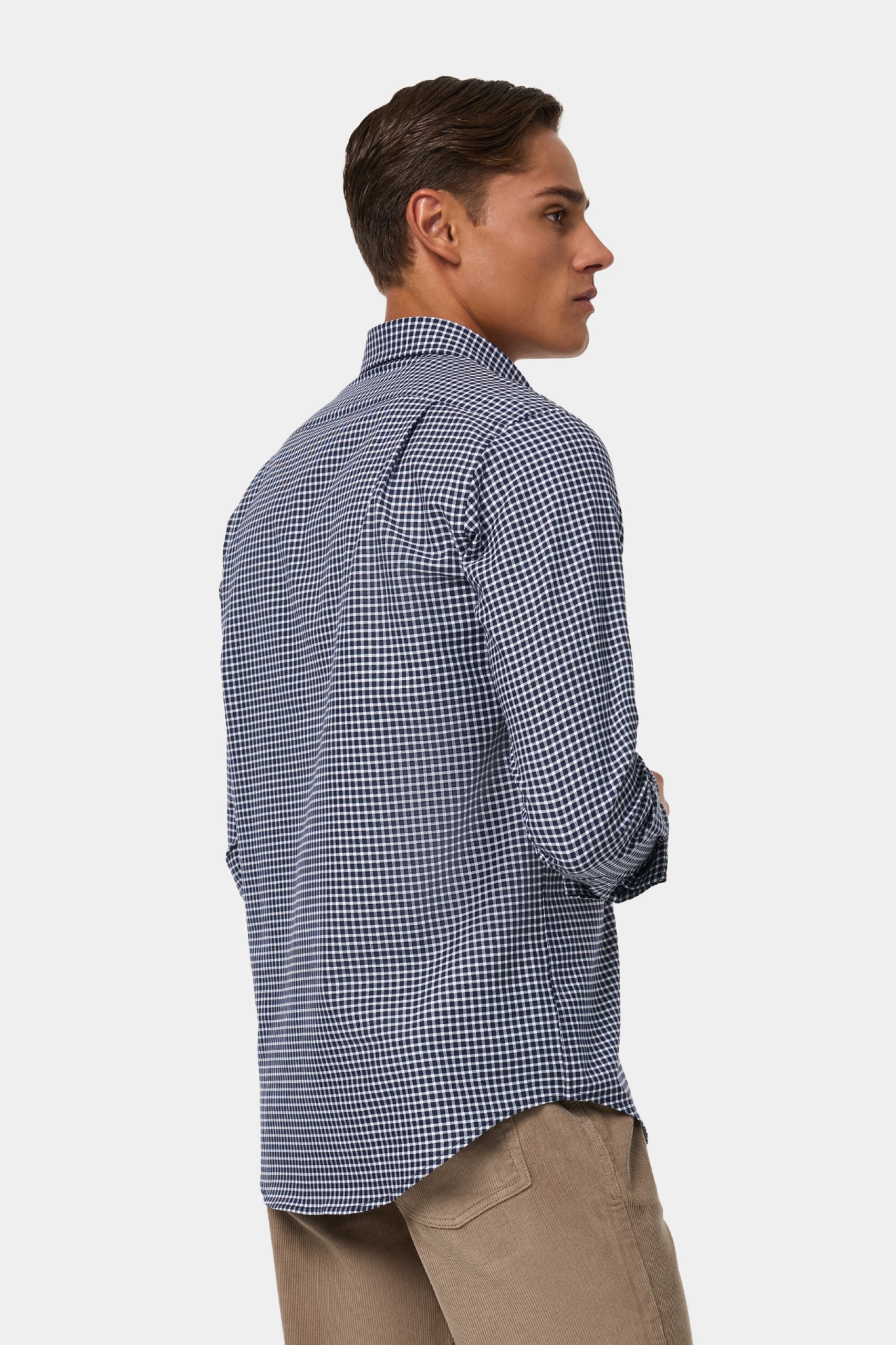 Camisa de cuadros de corte regular en algodón