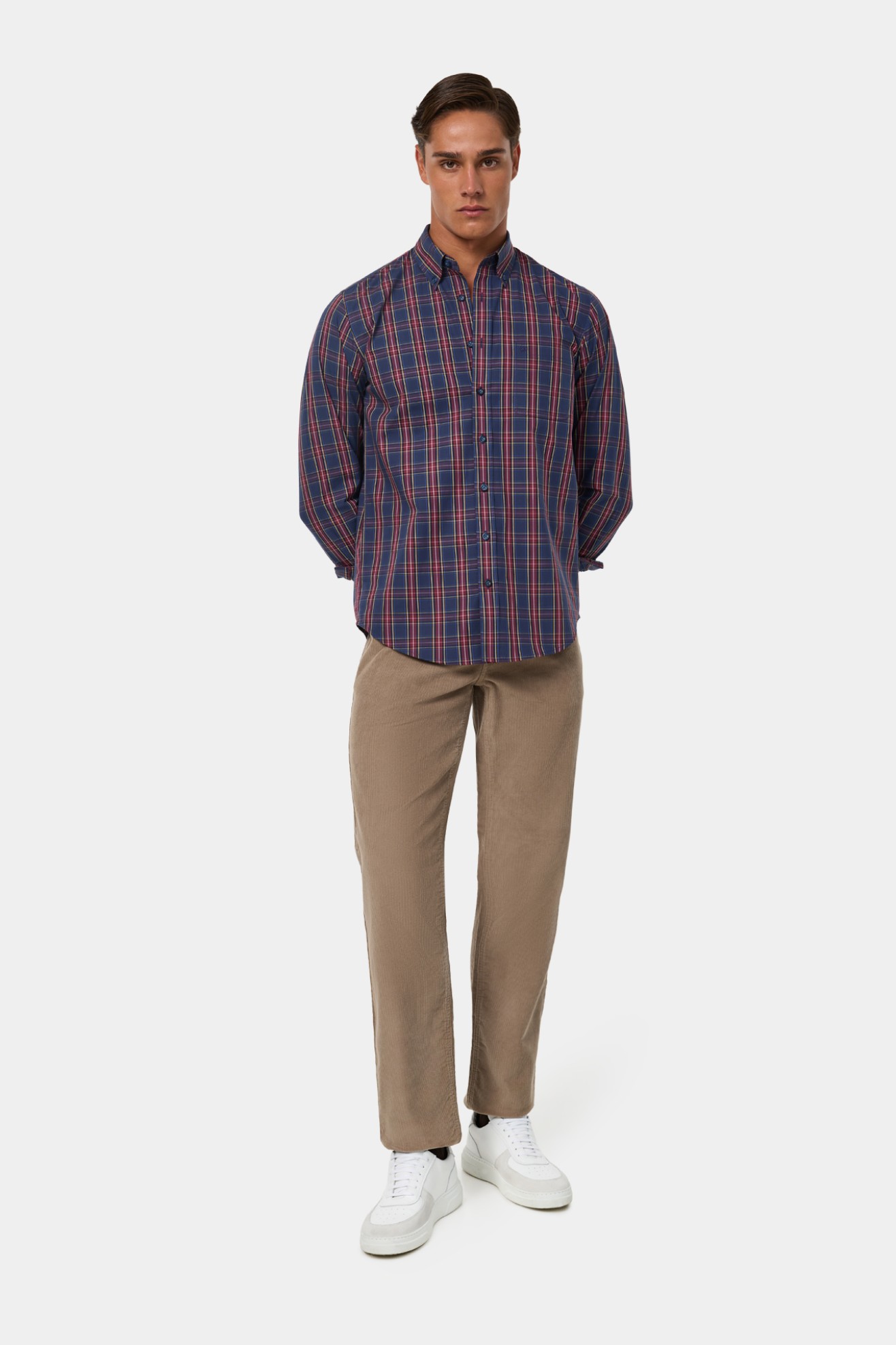 Camisa xadrez popeline regular fit