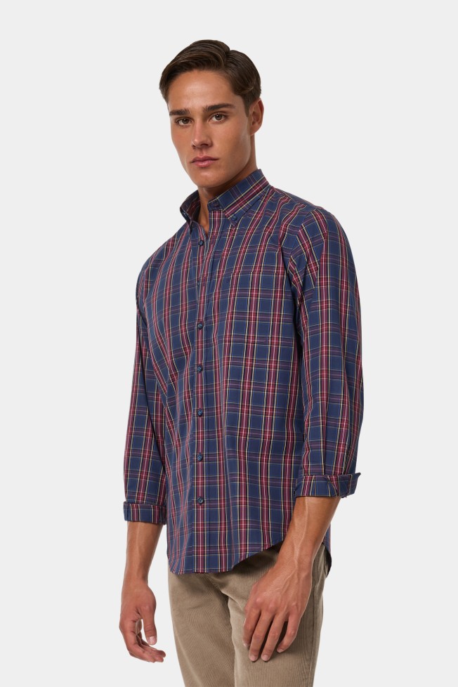 Camisa xadrez popeline regular fit