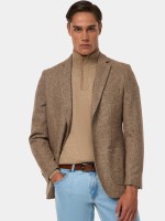 Blazer cl�ssico slim fit em bege