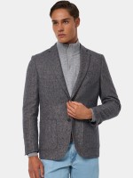 Blazer cl�ssico slim fit em azul-marinho