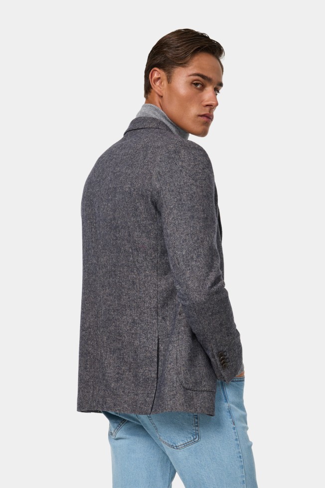 Blazer clássico slim fit em azul-marinho Blazer clássico slim fit em azul-marinho